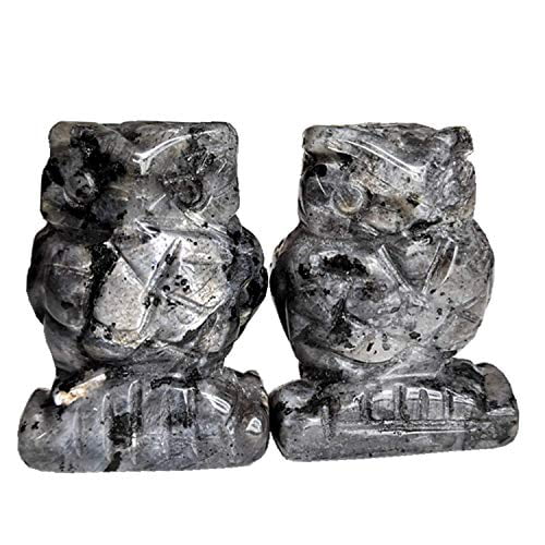 Natural Gemstone Owl Crystals and Healing Stones Figurines Collectibles,2 Inches Office Decor Gemstone